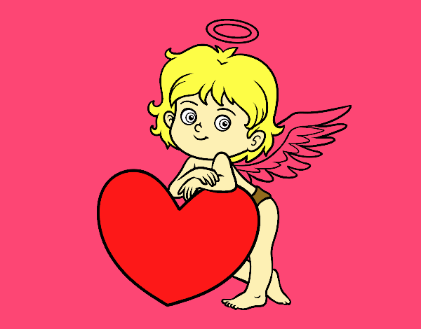 Cupido y un corazón