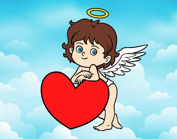 Dibujo Cupido y un corazón pintado por Moi777