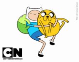 Finn y Jake abrazados