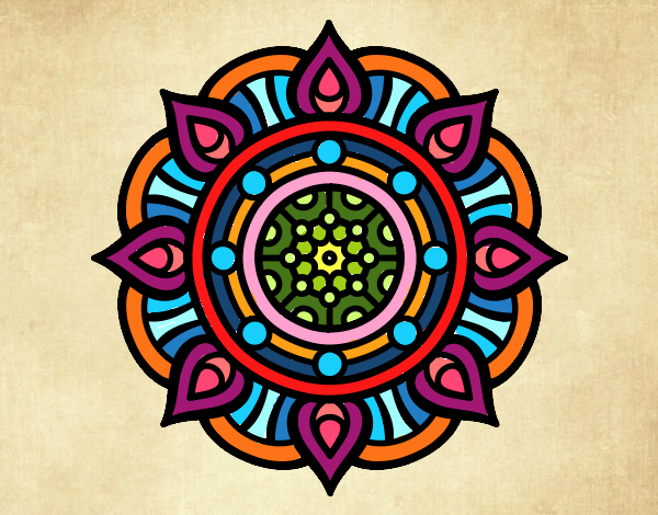 Mandala puntos de fuego