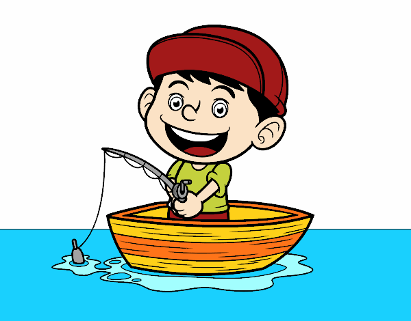 Dibujo Niño pescando pintado por AgusNet