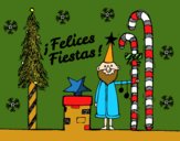 Postal Felices Fiestas