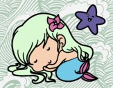 Sirenita chibi durmiendo