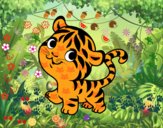 Dibujo Tigre bebé pintado por antokawaii