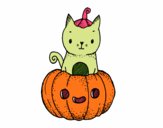 Un gatito de Halloween