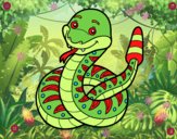 Una serpiente de cascabel