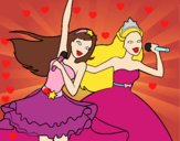 Barbie y la princesa cantando