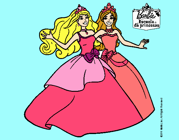 Barbie y su amiga súper felices