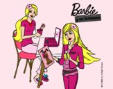 Barbie y su hermana merendando