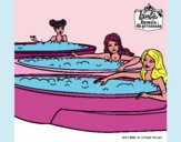 Barbie y sus amigas en el jacuzzi