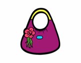 Bolso de asas con flor