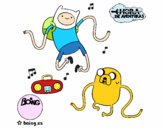 Finn y Jake escuchando música