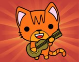 Gato guitarrista