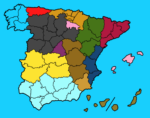 Dibujo Las provincias de España pintado por julioalvar