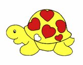 Tortuga con corazones