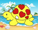 Tortuga con corazones