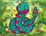 Una serpiente de cascabel