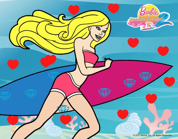 Barbie corre al agua