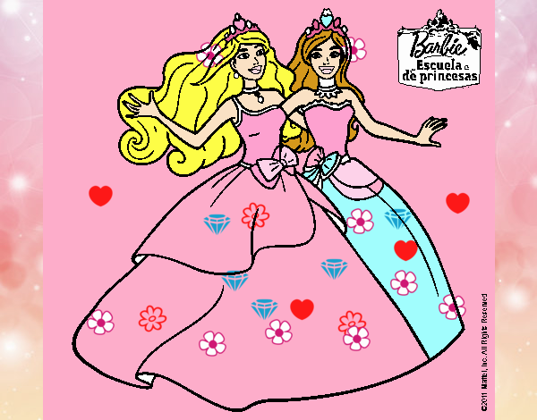 Barbie y su amiga súper felices