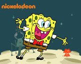 Bob Esponja saludando