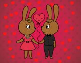 Dibujo Conejos enamorados pintado por RocioNayla