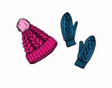 Conjunto de guantes y gorro