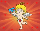 Cupido con carta de amor