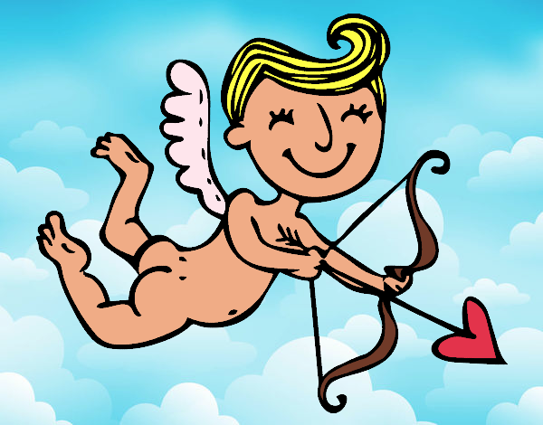 Cupido contento con flecha