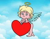 Dibujo Cupido y un corazón pintado por pachitatam
