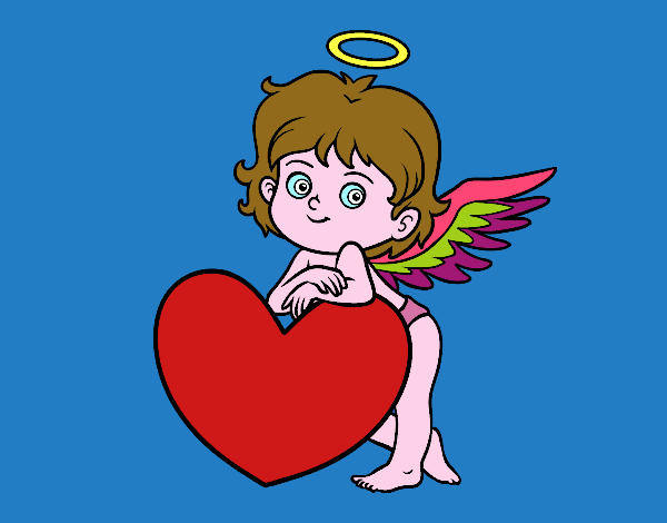 Cupido y un corazón