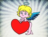 Cupido y un corazón