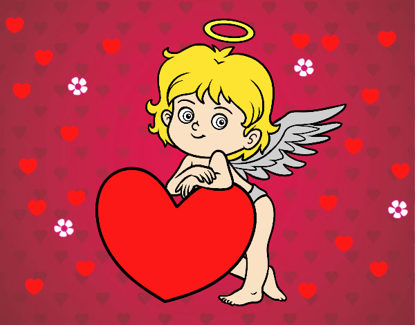 Cupido y un corazón