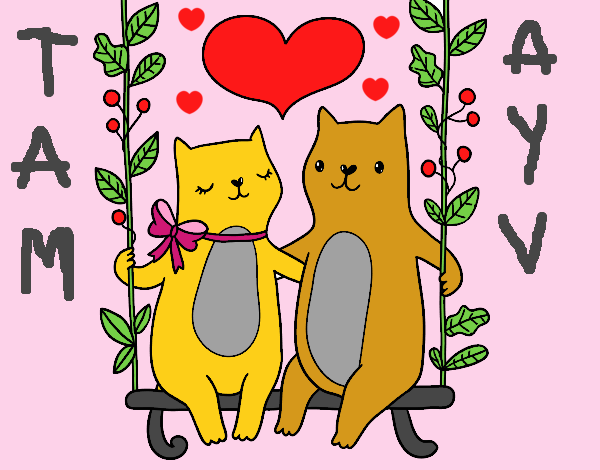 Gatitos enamorados