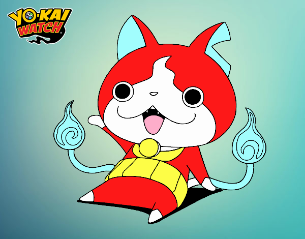 Jibanyan saludando