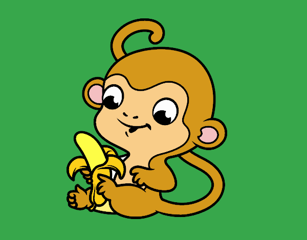 Monito con plátano