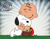 Snoopy y Carlitos abrazados