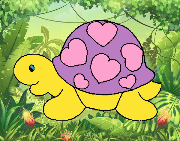 Tortuga con corazones