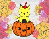 Un gatito de Halloween