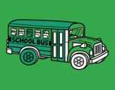 Dibujo Autobús escolar americano pintado por popida
