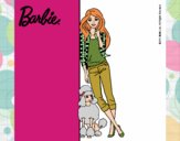 Barbie con cazadora de cuadros