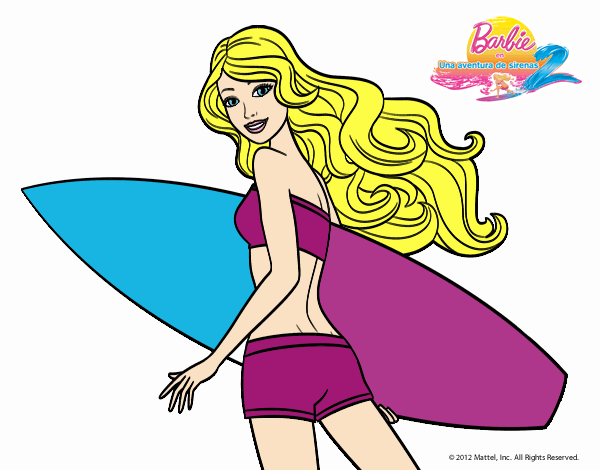 Barbie surfera