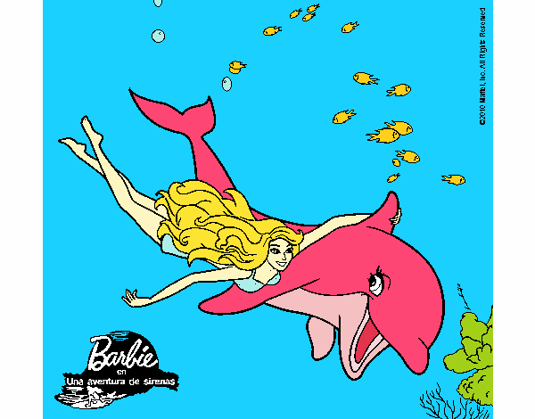 barbie con un delfin