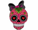 Calavera mejicana con lazo