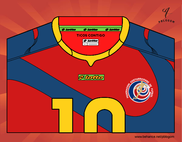 Camiseta del mundial de fútbol 2014 de Costa Rica