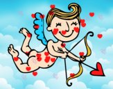 Cupido contento con flecha