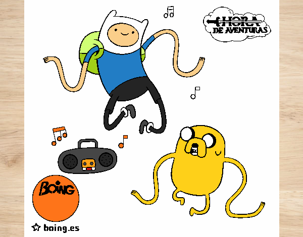 Finn y Jake escuchando música