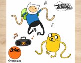 Finn y Jake escuchando música