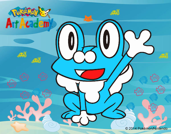 Froakie saludando