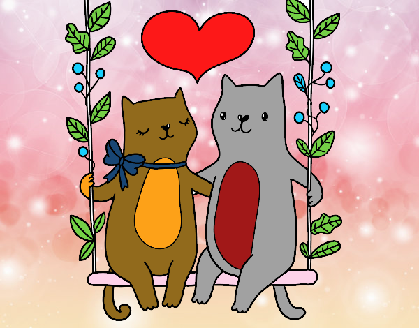 Gatitos enamorados