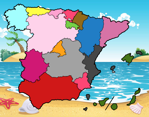 Mapa Comunidades Autonomas Espana Dibujo 462 Dibujalia Dibujos Images 2005